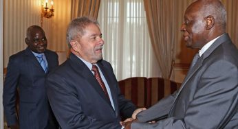 José Eduardo Santos, presidente de Angola, recebe Lula