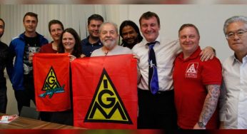 Lula recebe jovens sindicalistas alemães em SP