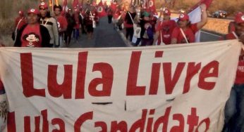 Marcha Nacional Lula Livre rumo a Brasília para o registro de Lula