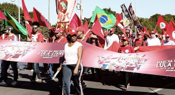 14/08: Colunas da Marcha Nacional Lula Livre se encontram em Brasília