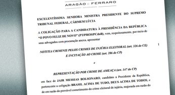 Basta de ódio! Campanha do PT entra com representação criminal contra Jair Bolsonaro