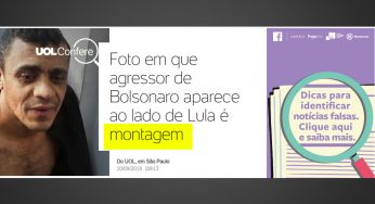 Uol Confere: Foto em que agressor de Bolsonaro aparece ao lado de Lula é montagem