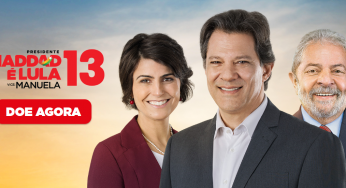 Haddad e Manu seguem crescendo: R$ 300 mil arrecadados na vaquinha virtual