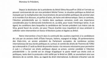 Carta de deputados franceses a Macron: “Intervenha a favor de eleições justas e legais no Brasil”