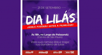 Dia Lilás: mulheres realizam ato em apoio às candidaturas do PT