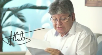 Carta de Lula: assista ao novo programa de João Azevedo, candidato ao governo da PB