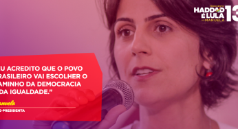 “Eu acredito que o povo brasileiro vai escolher o caminho da democracia e da igualdade”, afirma Manu em debate no UOL