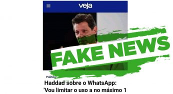 Combata #FakeNews: É MENTIRA que Haddad limitará uso do WhatsApp