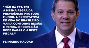 Sobre previdência no #DebatedaGlobo: “O pobre não pode pagar o ajuste fiscal”, ressalta Haddad