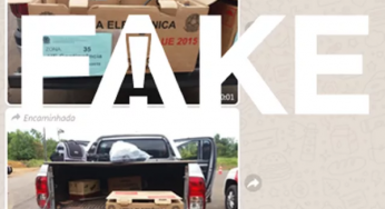 FAKE NEWS: urnas eletrônicas irregulares não foram apreendidas em carro