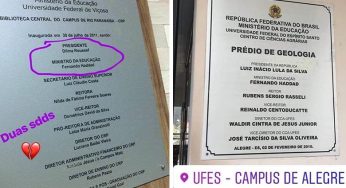 Jovens viralizam nas redes fotos de placas de inauguração de universidades e institutos federais criados por Haddad