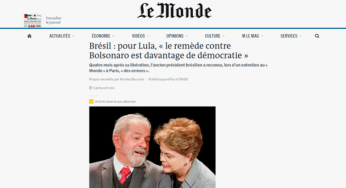 Lula no Le Monde: “Remédio contra Bolsonaro é mais democracia”