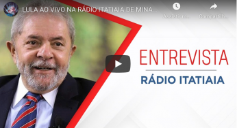 Lula ao vivo na Rádio Itatiaia de Minas Gerais; assista