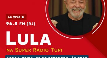Assista a entrevista de Lula à Rádio Super Tupi do Rio de Janeiro