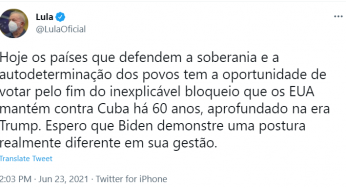 “Espero que Biden demonstre uma postura realmente diferente em sua gestão”, Lula