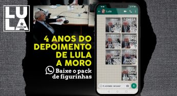 4 anos do depoimento de Lula a Moro: baixe o pack de figurinhas