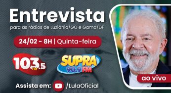 Lula concede entrevista para rádios do DF e de Goiás