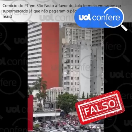 É falso que manifestantes saquearam supermercado em São Paulo