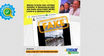 Marionete da família Bolsonaro, lutador Renzo Gracie espalha mais uma fake news contra Lula