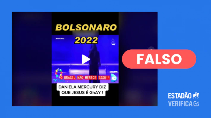 Vídeo de Daniela Mercury é editado para parecer que cantora disse que Jesus era ‘muito gay’