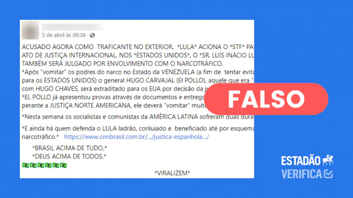 É falso que Lula tenha acionado STF para barrar extradição de general venezuelano