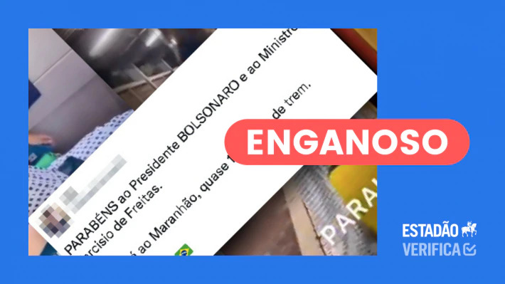 Linha de trem que liga o Pará ao Maranhão existe há 36 anos e não é obra do governo Bolsonaro