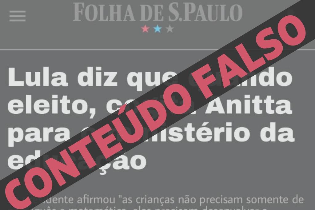 Folha não publicou que Lula cogita Anitta no MEC
