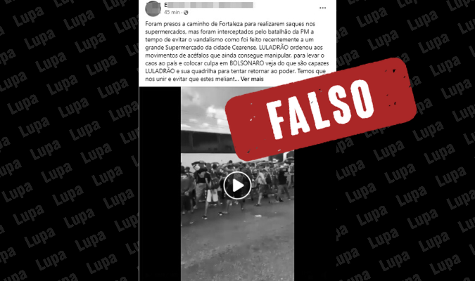 Pessoas abordadas pela PM em vídeo são torcedores, não criminosos ‘que saqueariam supermercados’