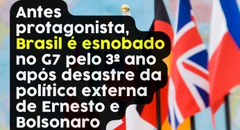 Antes protagonista, Brasil é esnobado no G7 pelo 3º ano após desastre da política externa de Bolsonaro