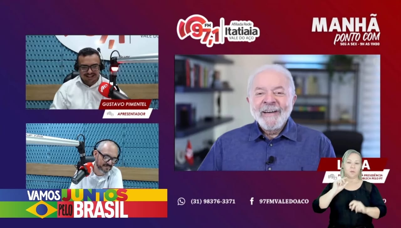 Leia a íntegra da entrevista de Lula à rádio Itatiaia Vale do Aço, de Timóteo (MG) imagem imagem
