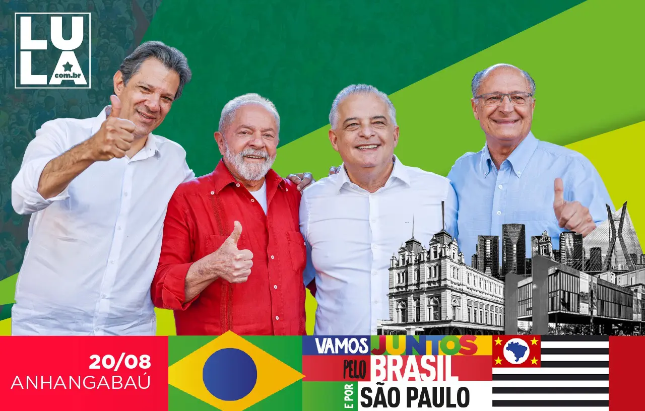 Hoje: Lula e Alckmin participam de Ato pela Democracia, em São Paulo, com Haddad e França