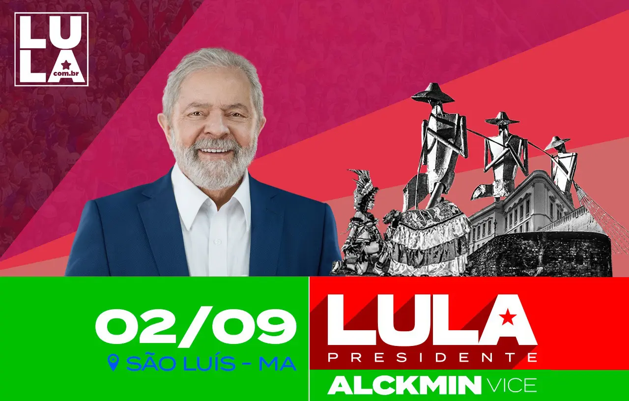 Aviso de pauta: Lula participa do ato Todos Juntos pelo Maranhão