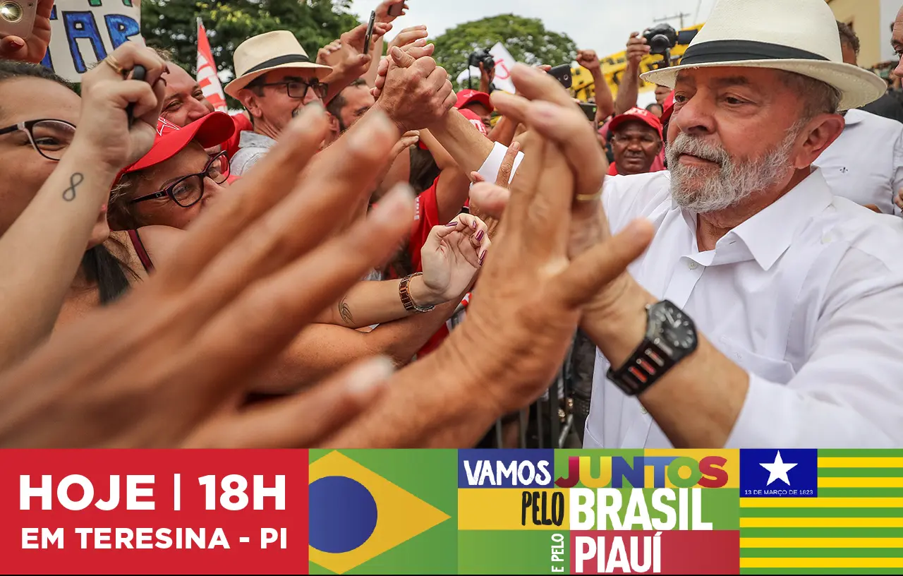 Evento com Lula começará às 18h