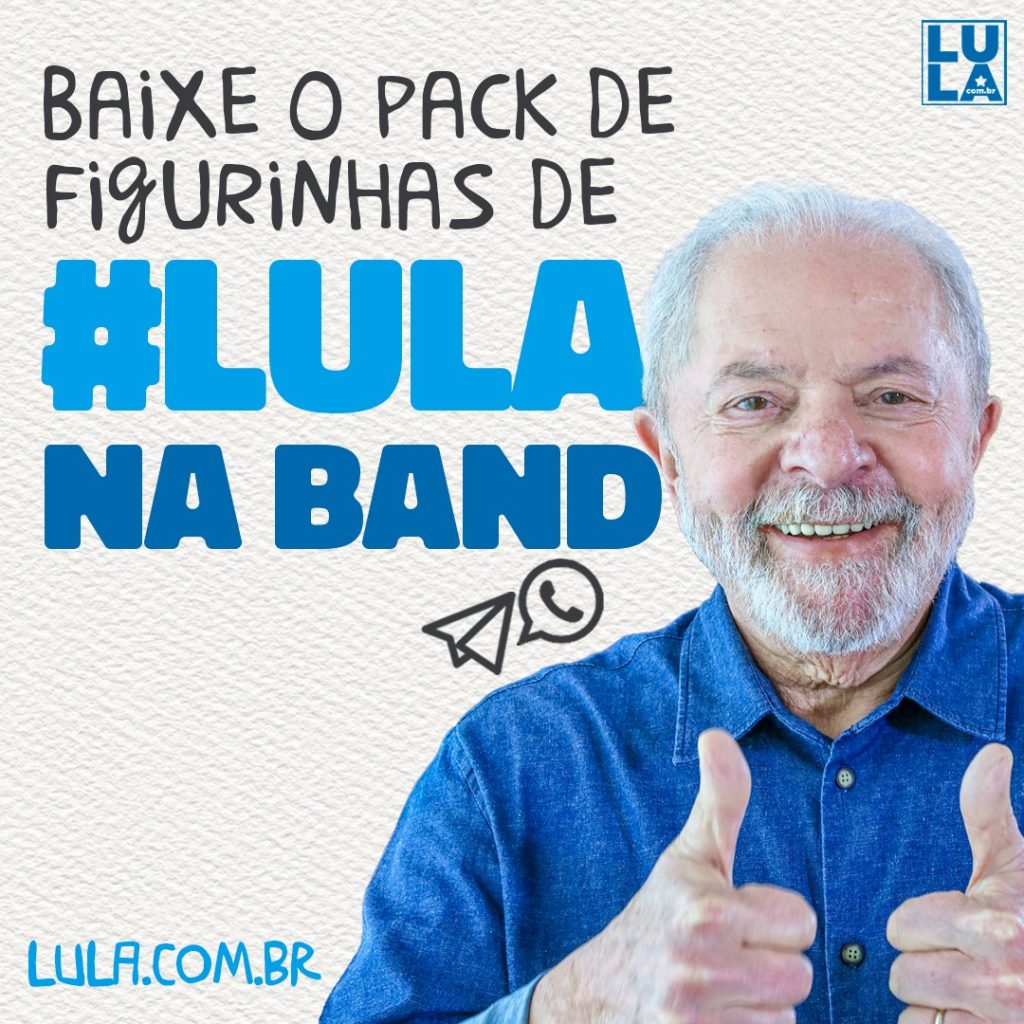 Baixe figurinhas para Whatsapp do Lula no debate da Band