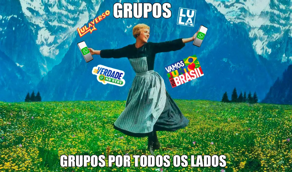 Grupos de zap do Lula: Lulaverso, Verdade na Rede e Vamos Junt❤️s pelo Brasil