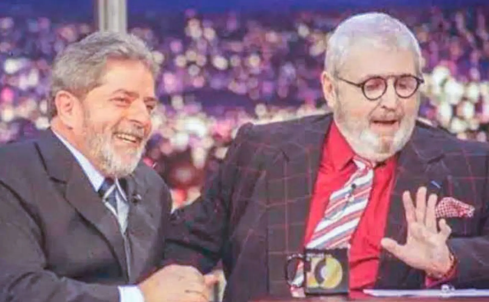 Lula e Jô Soares durante entrevista no programa do Jô