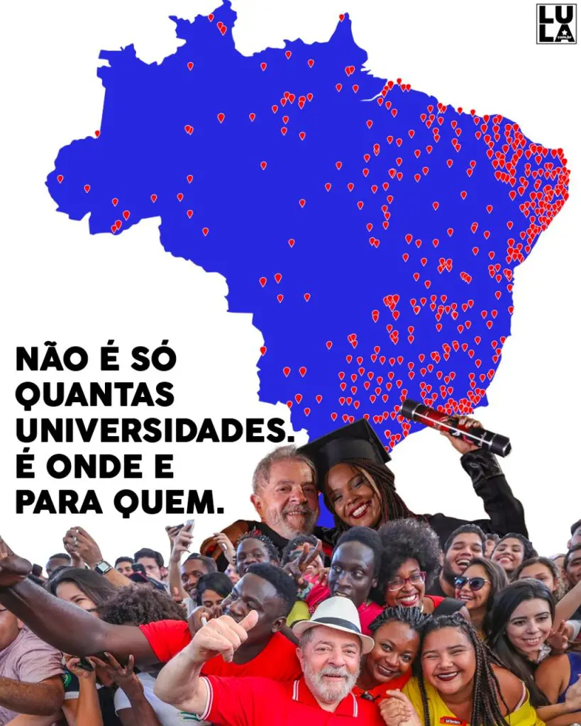 Lula levou ensino superior Brasil adentro