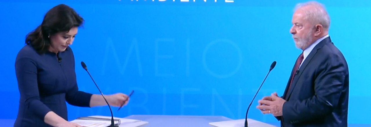 Simone Tebet e Lula no debate da Globo