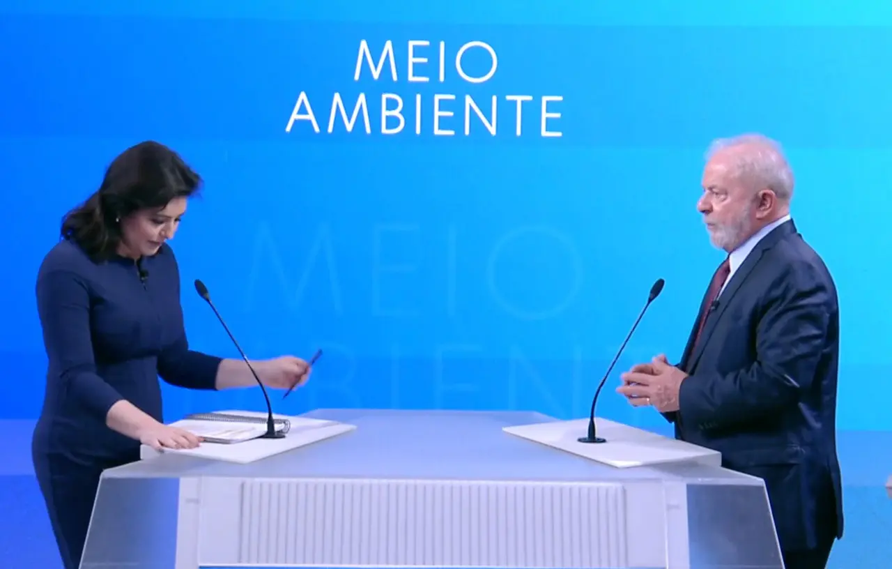 Simone Tebet e Lula no debate da Globo
