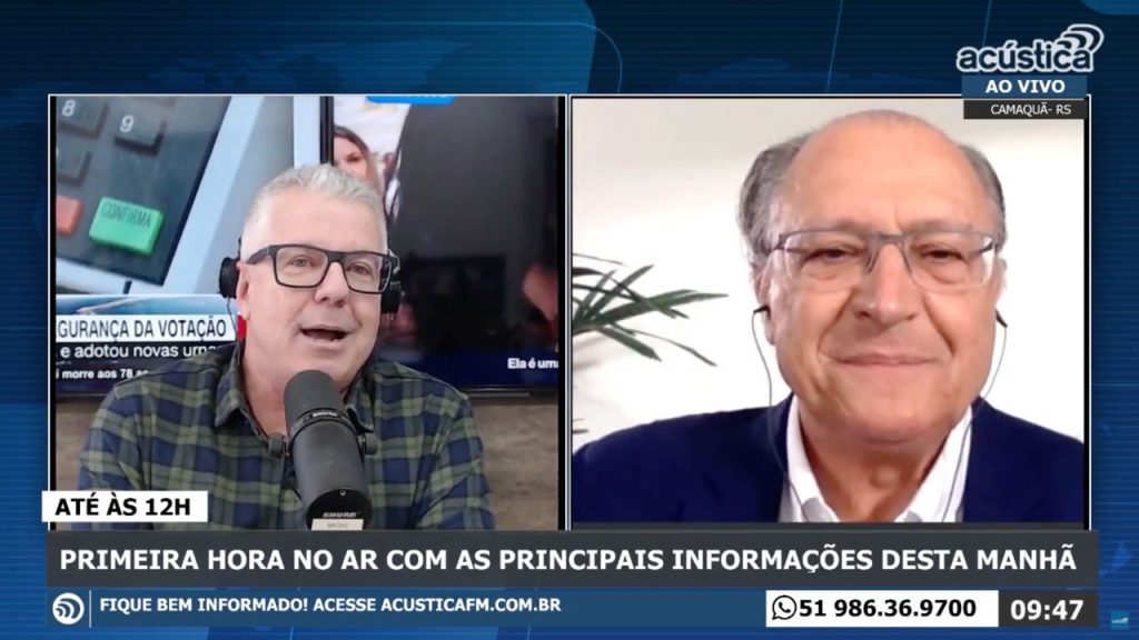 Alckmin dá entrevista à rádio e defende volta dos empregos