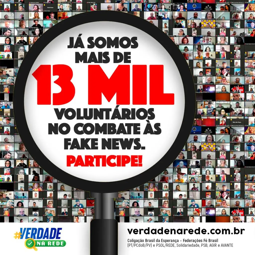 13 mil voluntários