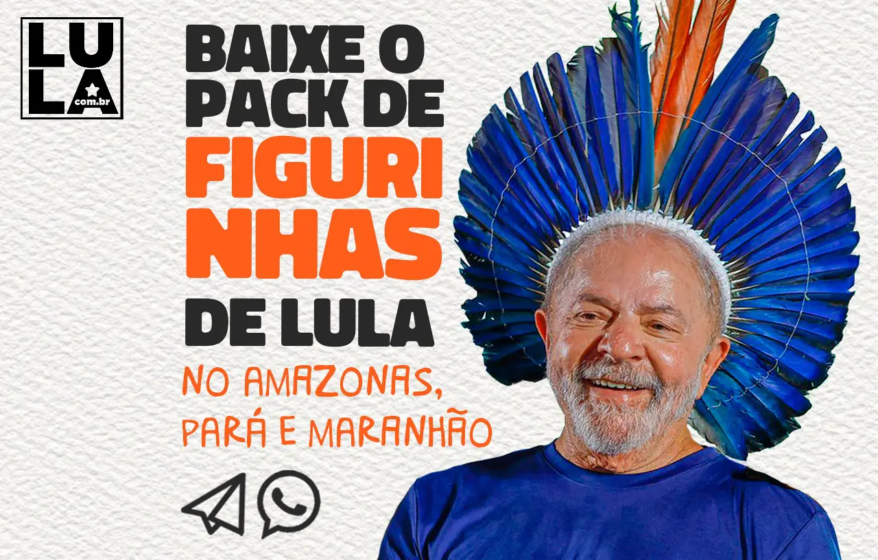 Baixe o pack de figurinhas do Lula 13 pelo Amazonas, Pará e Maranhão