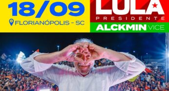 Aviso de pauta: Lula no ato Todos Juntos por Santa Catarina, domingo, 18