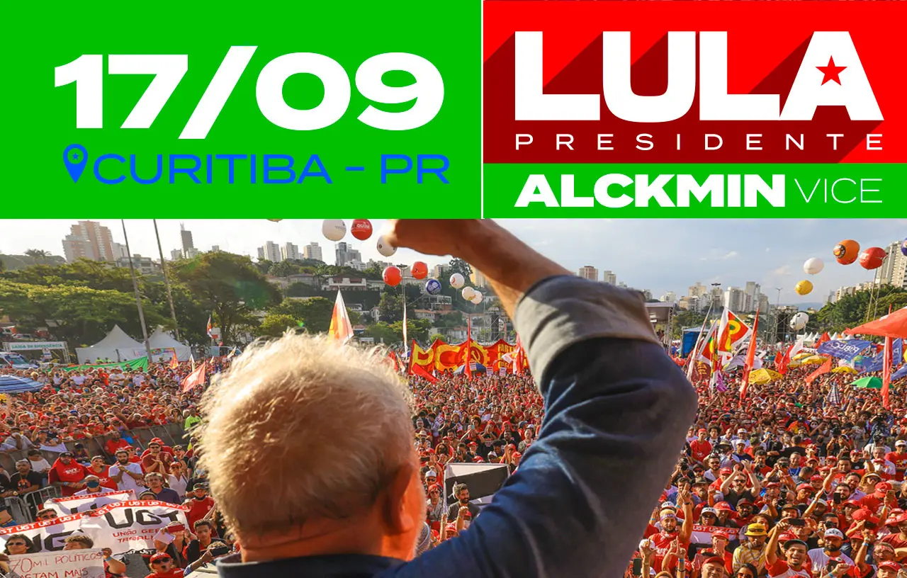 Aviso de pauta: Lula participa do ato Todos Juntos pelo Paraná no sábado, 17