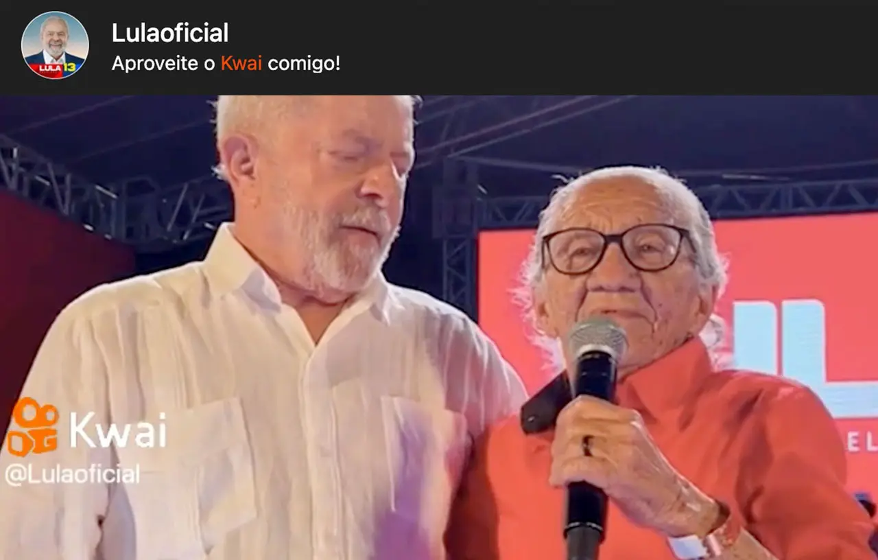 Perfil de Lula no Kwai chega a 2 milhões de seguidores