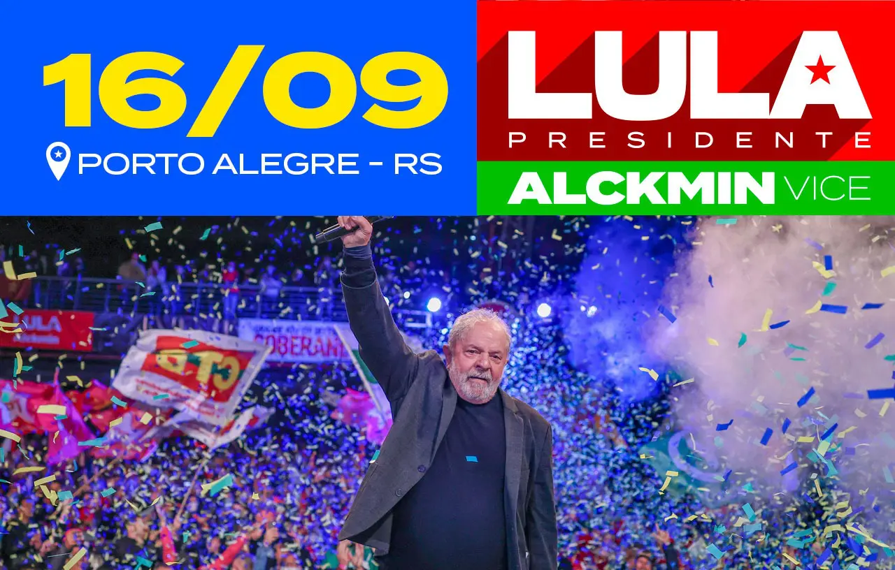 Lula estará em Porto Alegre