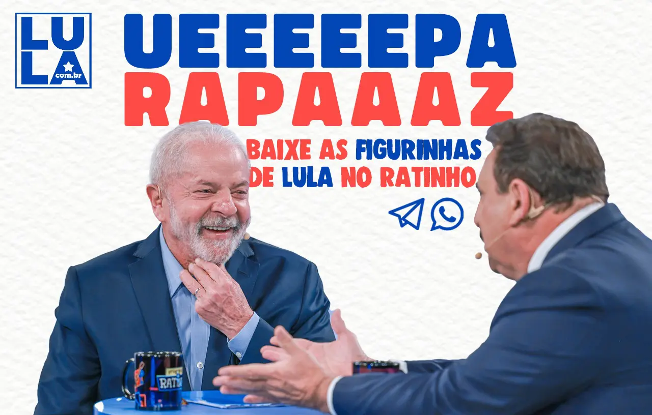 Rapaaaaz! Baixe já as figurinhas da entrevista do Lula no Ratinho