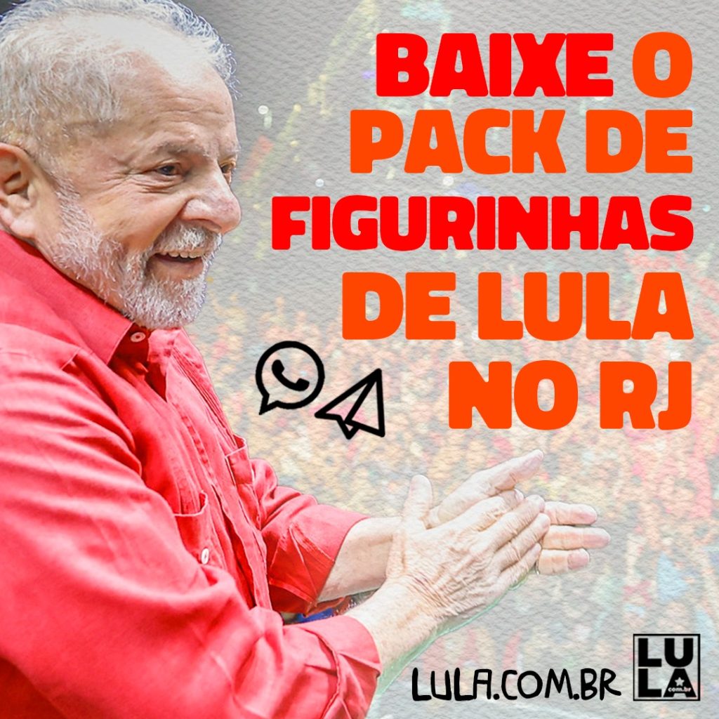 Figurinhas para Whatsapp do Lula 13 no Rio de Janeiro