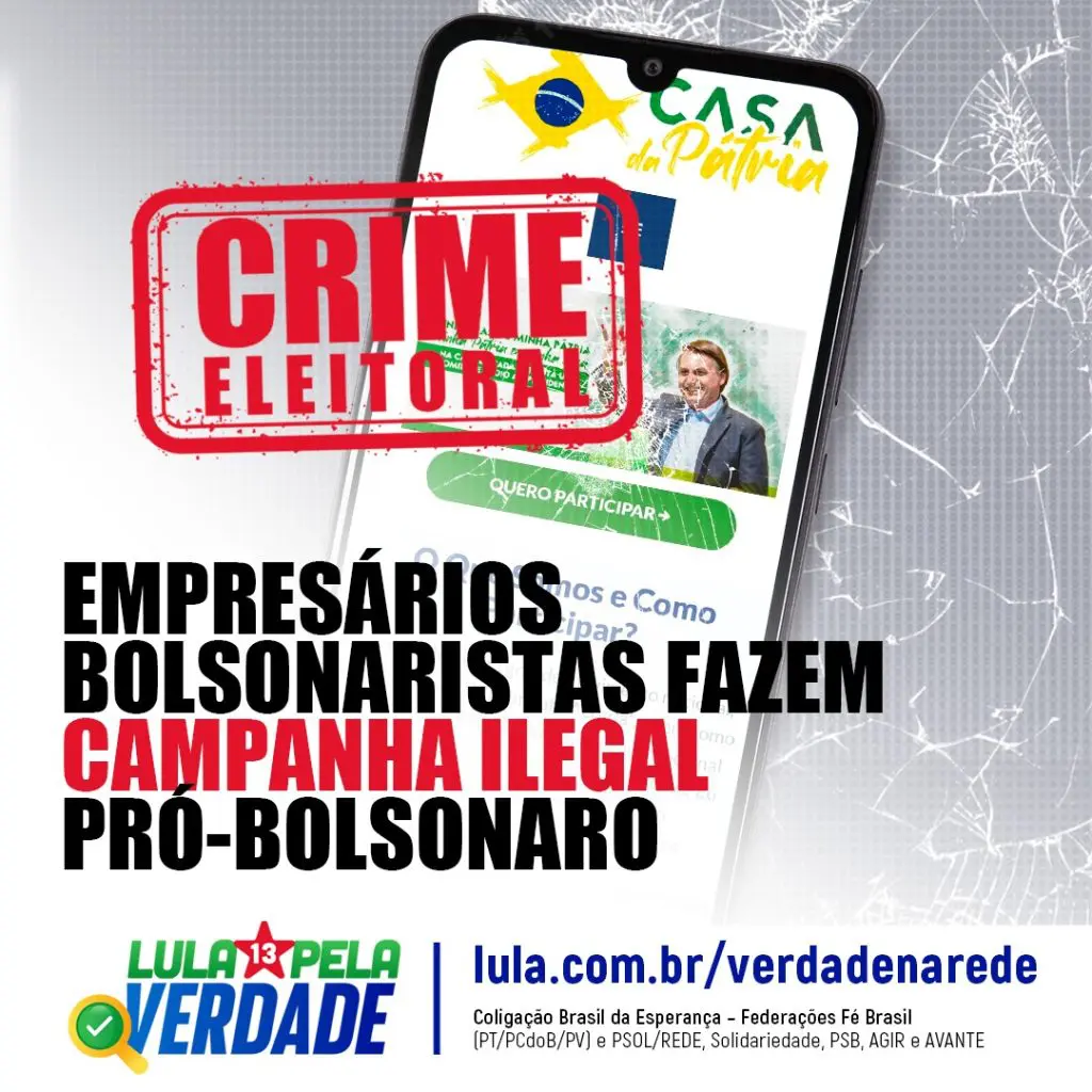 bolsonaristas fazem campanha ilegal: caixa 2