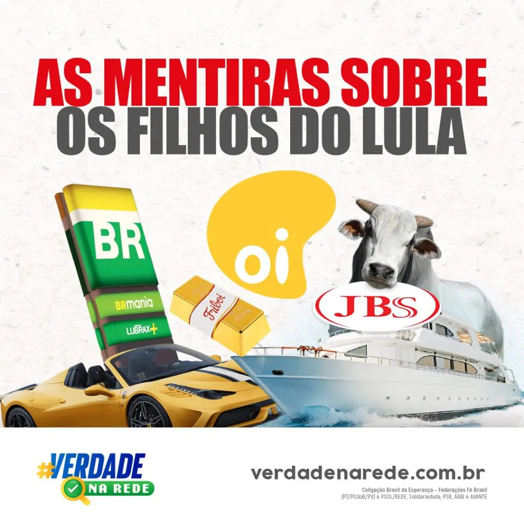 Conheça as principais fakes sobre os filhos do Lula
